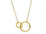 Necklace with golden rings k9  (code S249381)